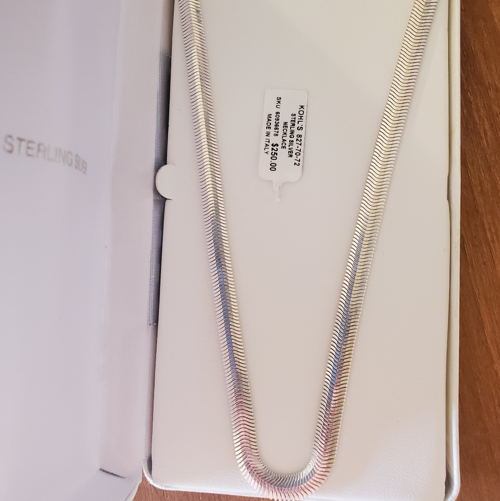 18" Italy 926 Sterling Silver Necklace